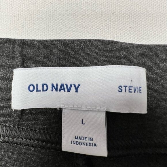 Old Navy Womens Stevie Skinny Pants Gray Mid Rise Elastic Waist Stretch Knit L - Picture 9 of 10